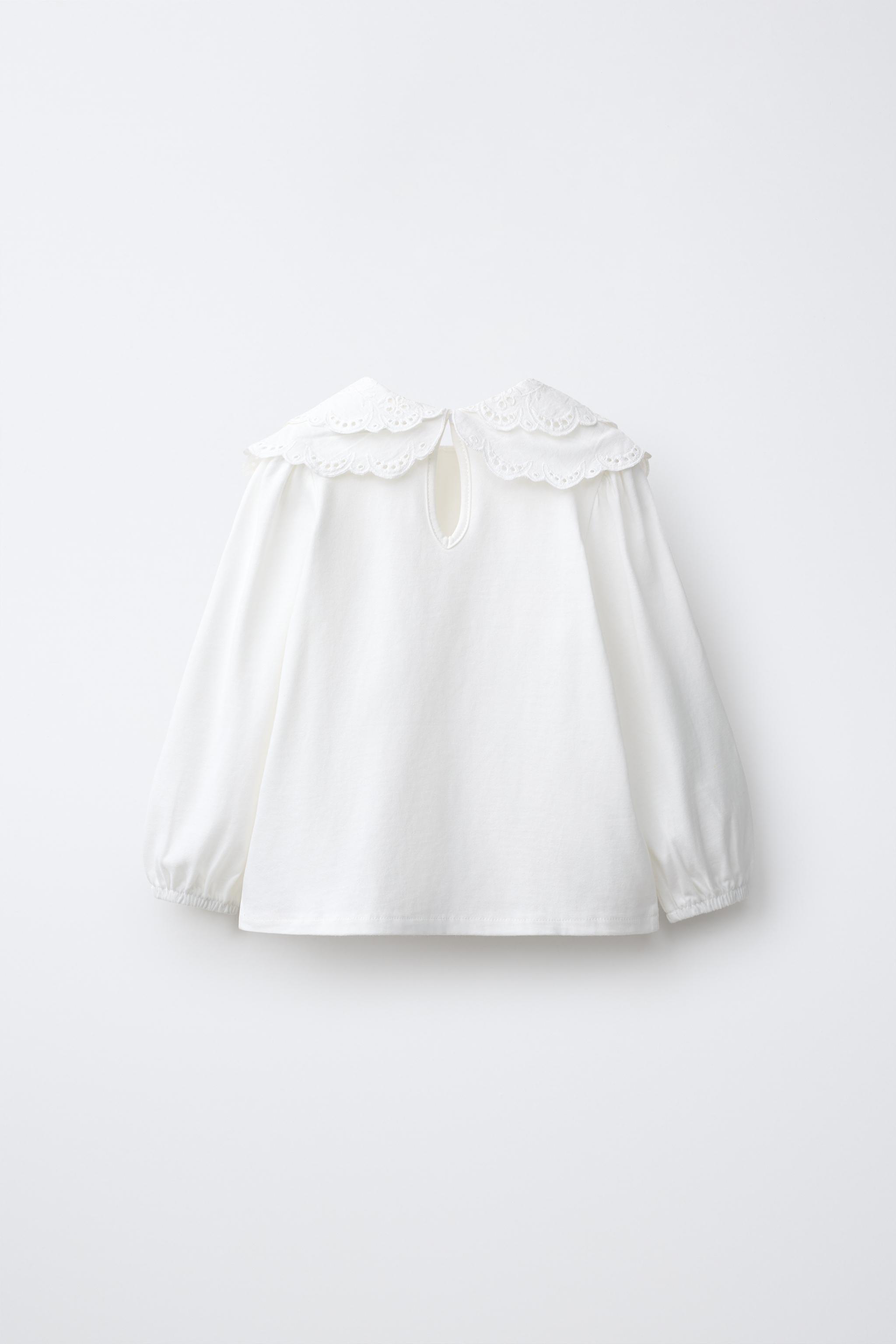 T-SHIRT À COL BRODÉ